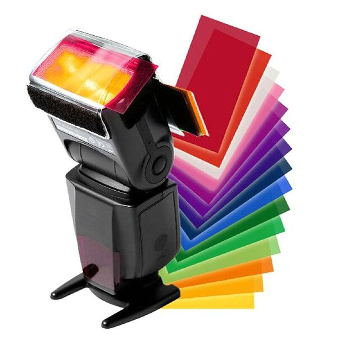 12pcs Flash Color Gel Filter Kit Lighting Diffuser